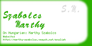 szabolcs marthy business card